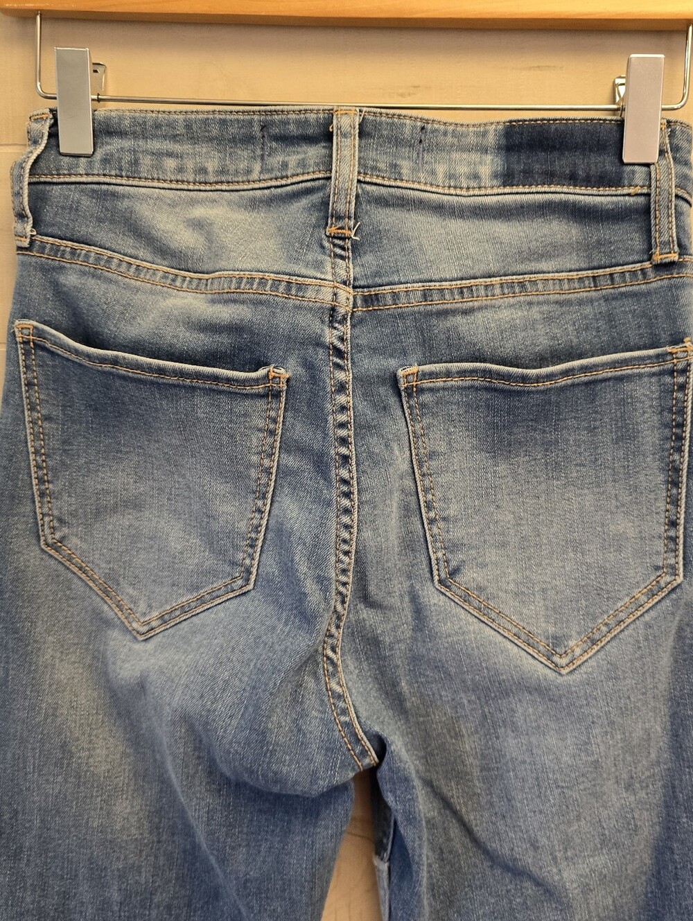 {3R/ 26W 31L} Hollister High Rise Flare Y2K Patchwork Stretchy Jeans - Picture 8 of 16